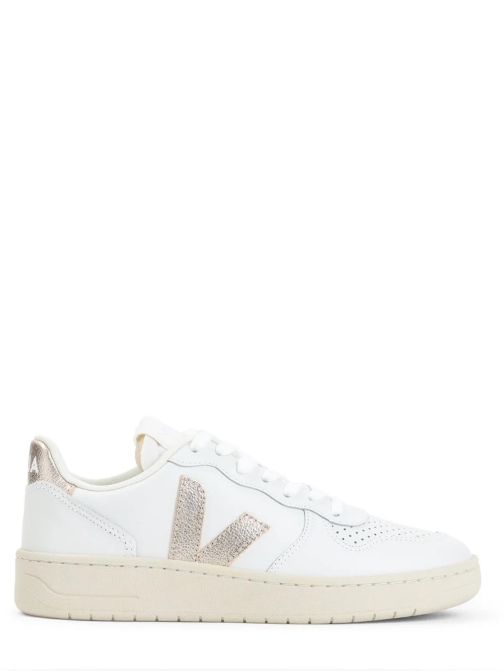 Veja Logo Printed Low Sneakers In Extra White Platine | SLIGHTLY USED